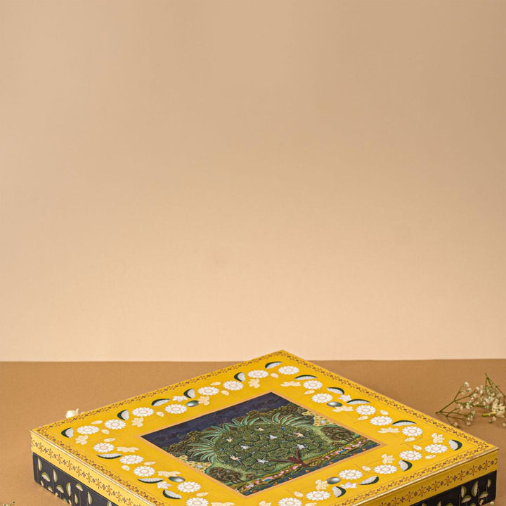 Vanya Gift Box with Traditional Art Frames & Brass Diya