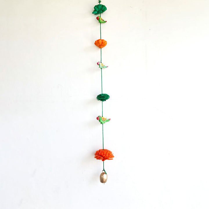 Eco-friendly Festive Parrot Hanging with Shola Wood