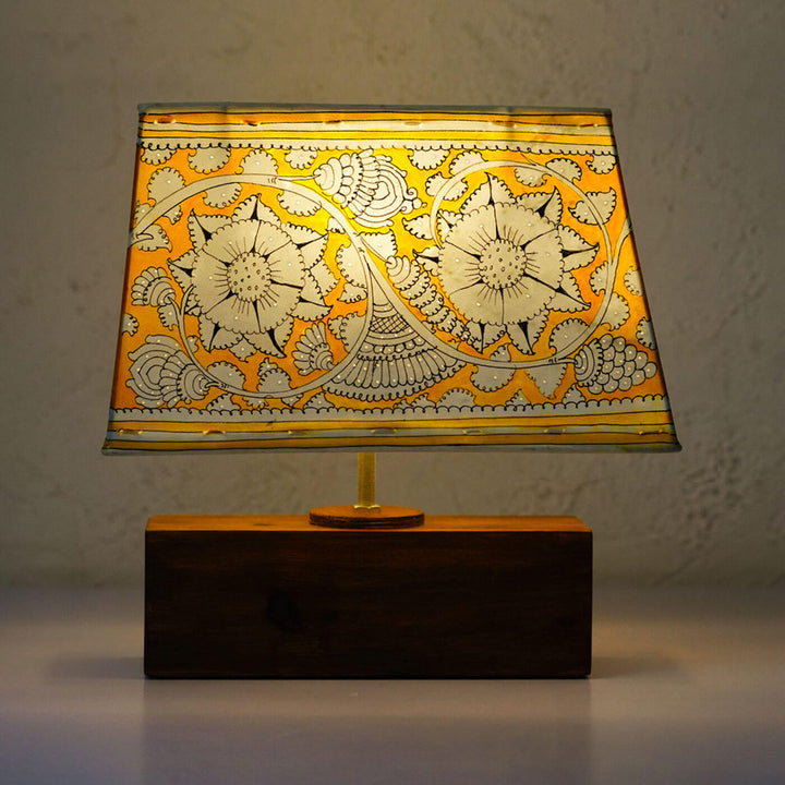 Hand Painted Parchment Leather Tholu Bommalata Lamp