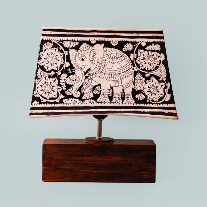 Hand Painted Parchment Leather Tholu Bommalata Lamp