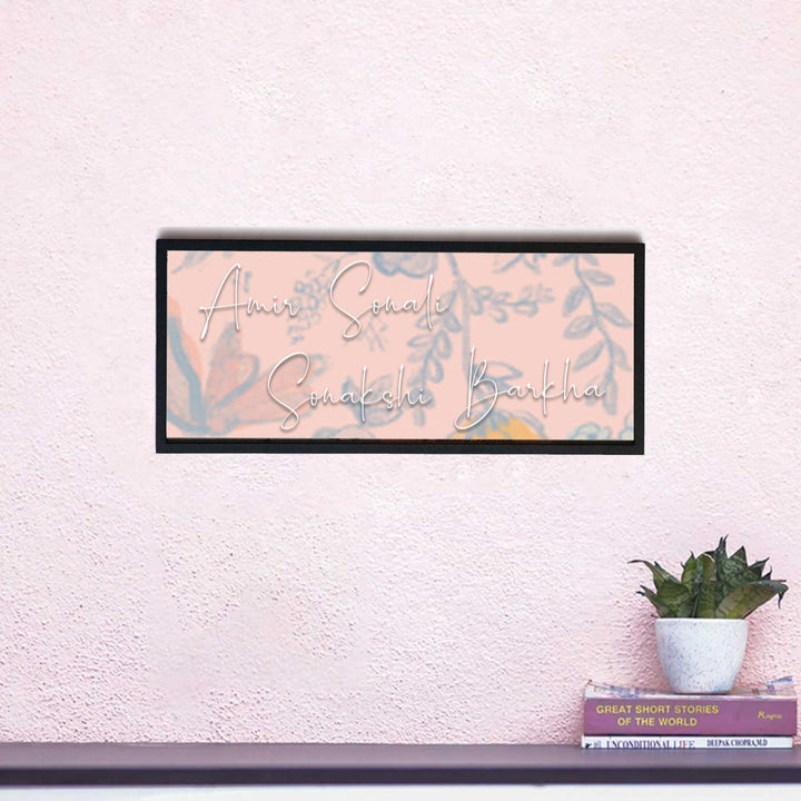 Pastel Rectangular Frame MDF Name Plate