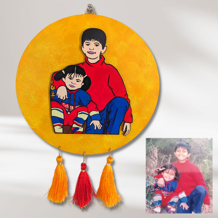 Handcrafted Personalized Caricature MDF Nameplate