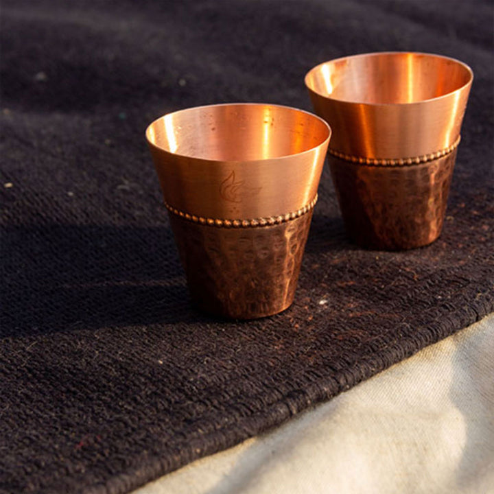 Handcrafted Copper Shot Glasses I Set of 2