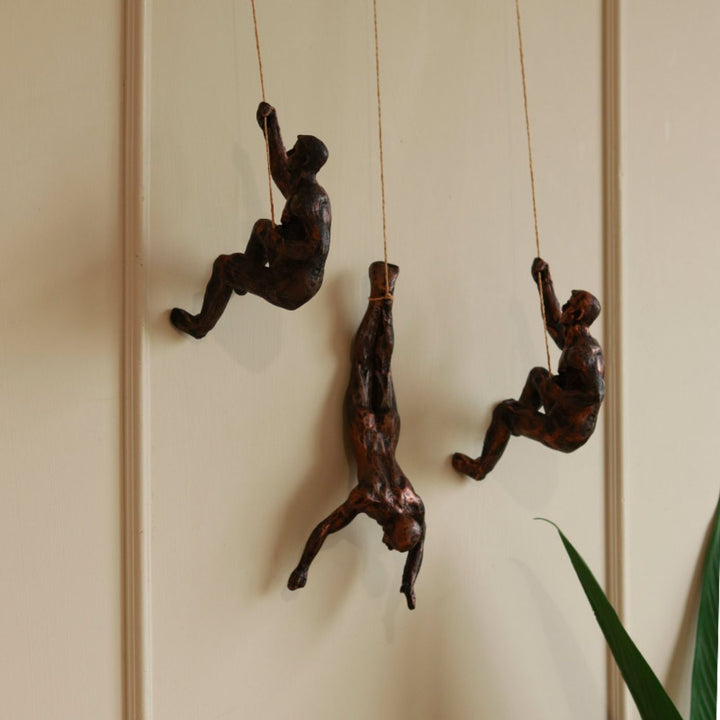 Handcrafted Hanging Man Ceramic Centerpiece