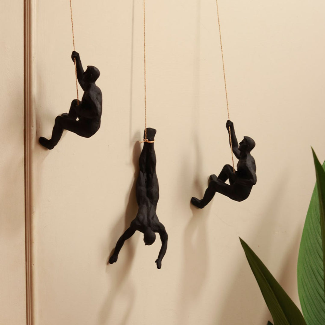 Handcrafted Hanging Man Ceramic Centerpiece