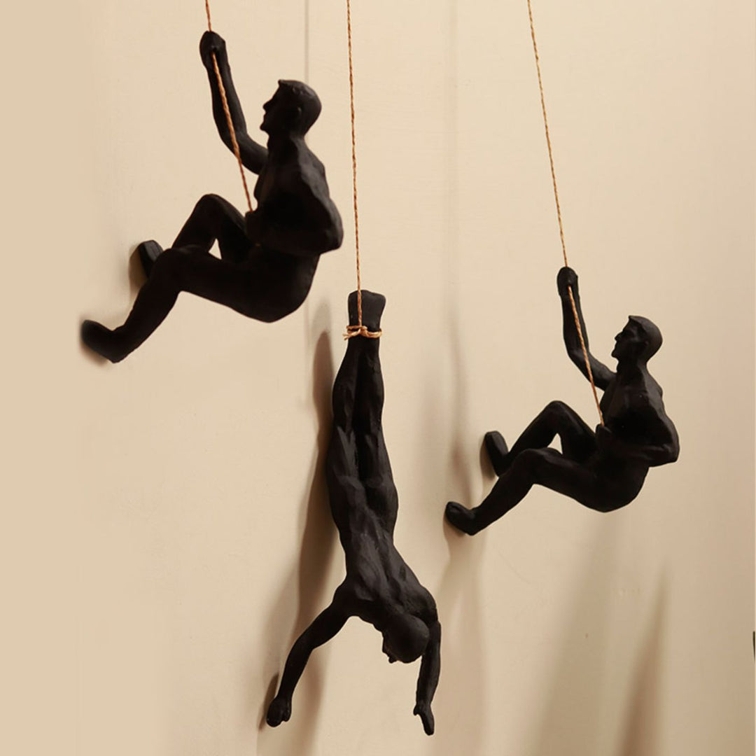 Handcrafted Hanging Man Ceramic Centerpiece