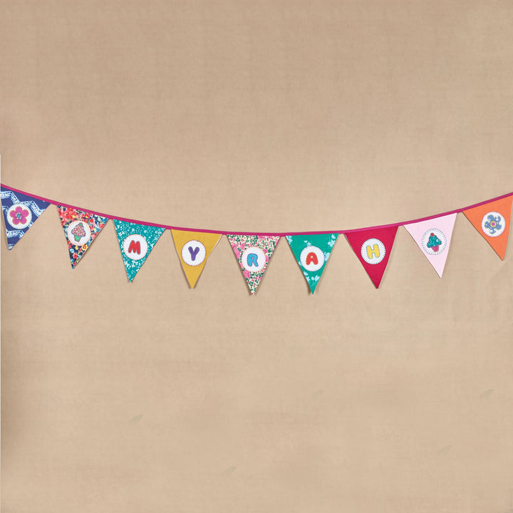 Upcycled Personalized Kid's Theme Name Bunting