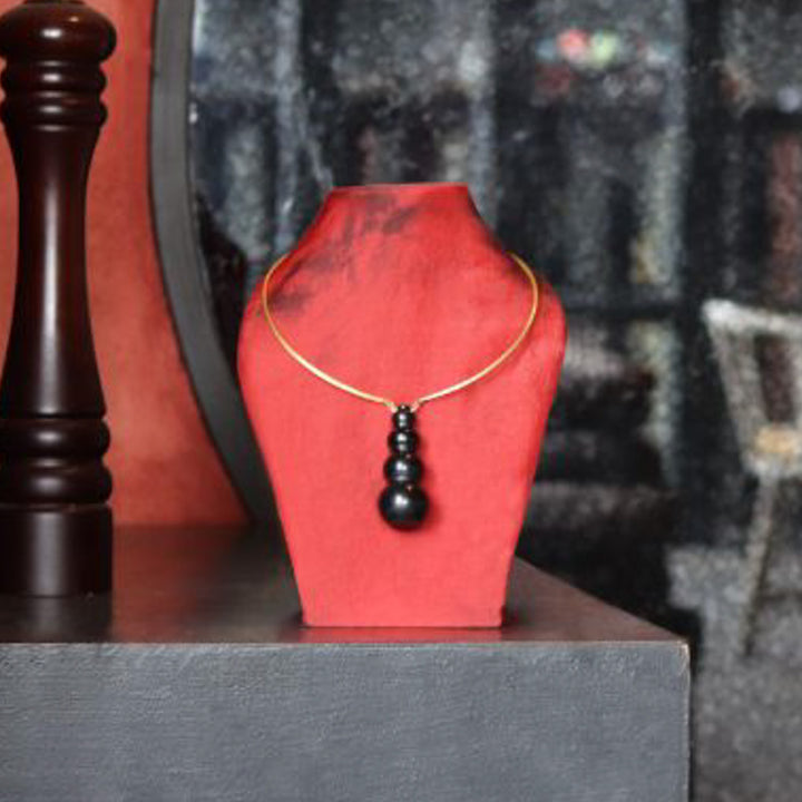 Minimal Stacked Pot Design Choker Necklace | 22K Gold Plated