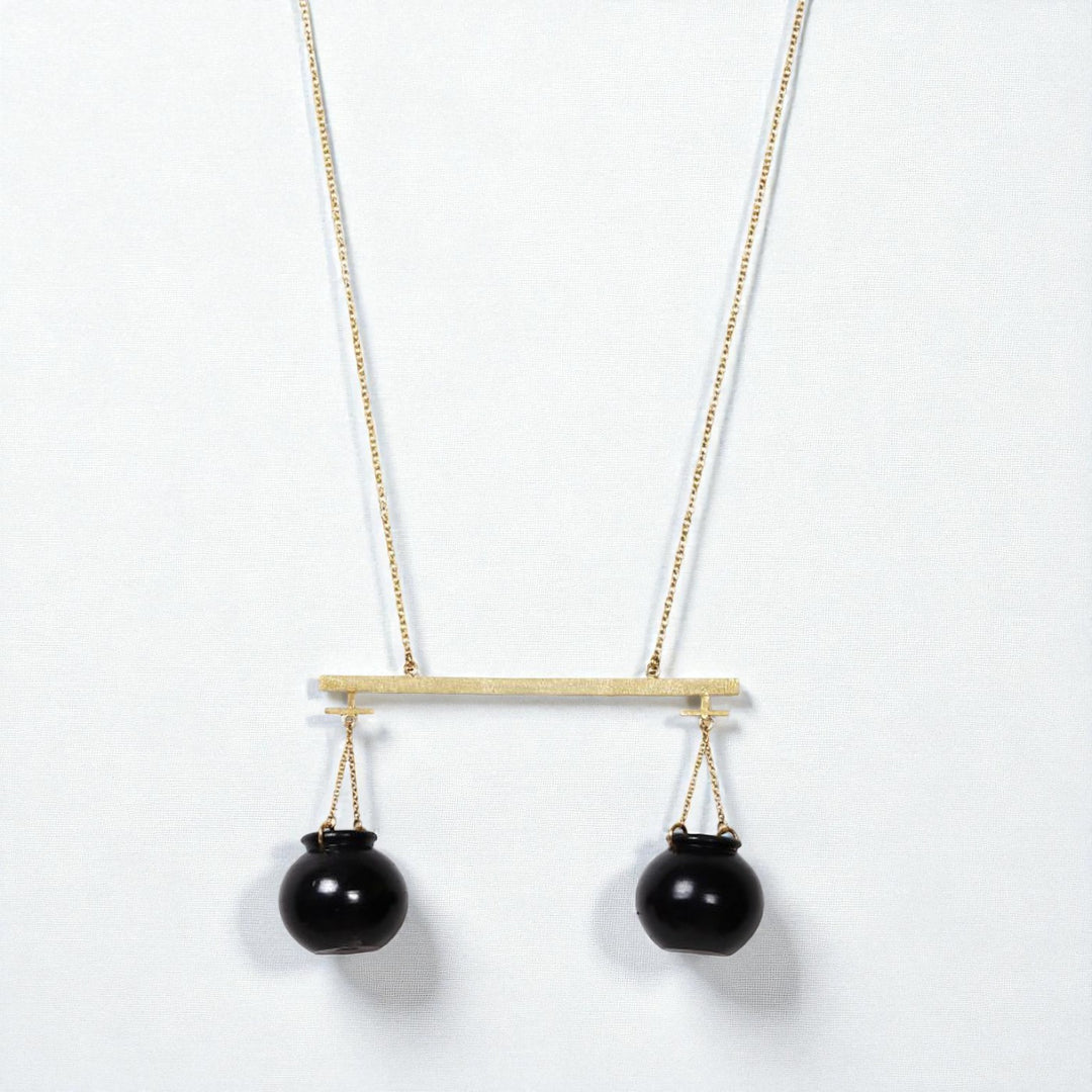 Handmade Handi Kalash Design Necklace | 22K Gold Plated