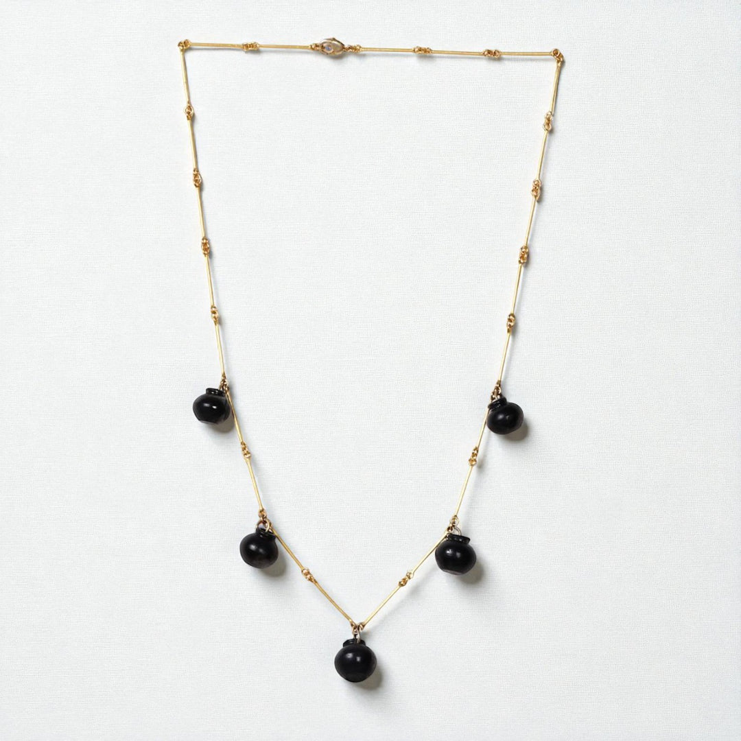 Modern Sikahar Design Short Necklace | 22K Gold Plated