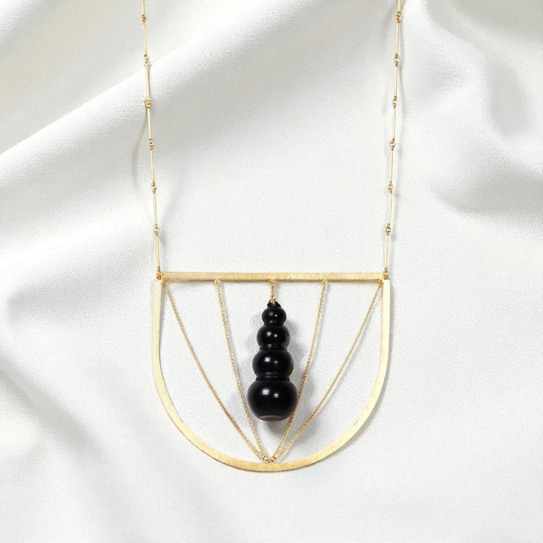 Contemporary Statement Kalash Design Necklace | 22K Gold Plated