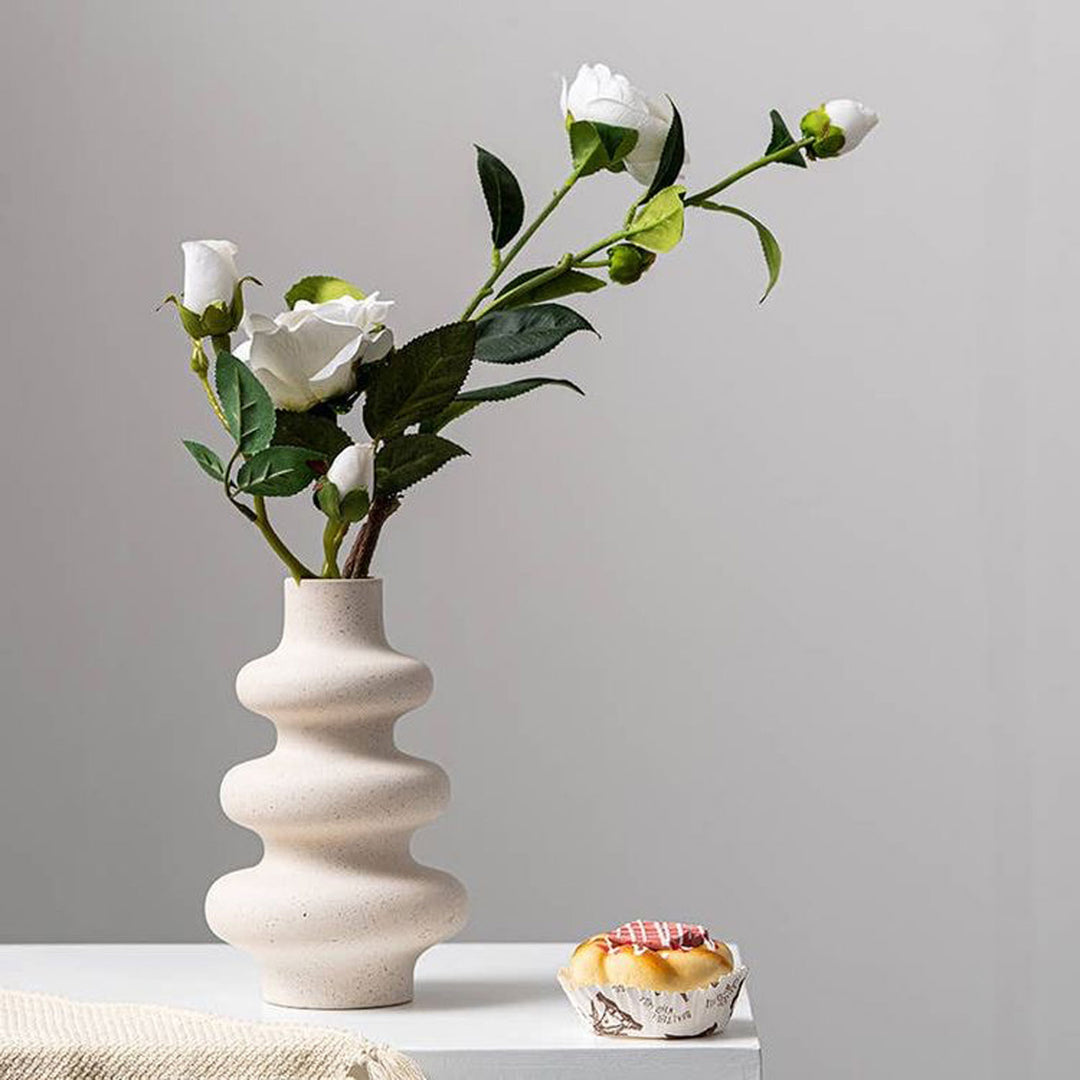 Handcrafted Triple Tier Ceramic Vase