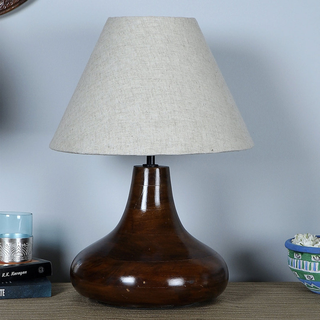 Natural Jute & Mango Wood Table Lamp