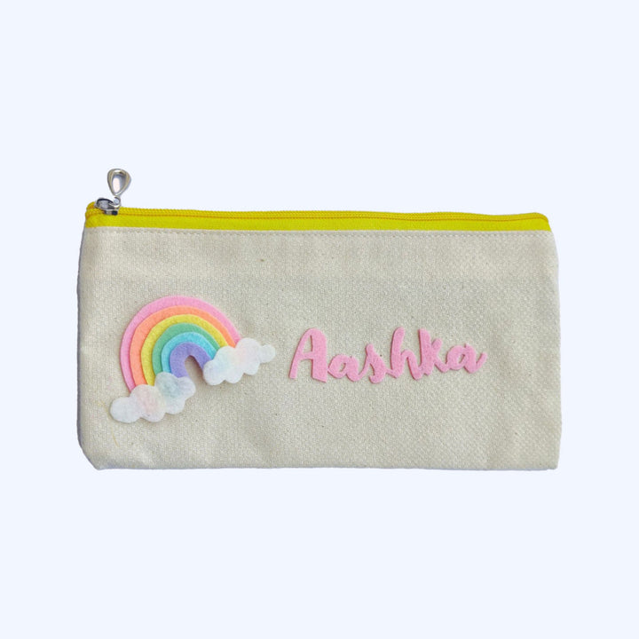 Personalized Rainbow Theme Stationary Pouch