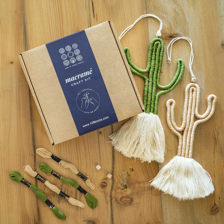 Advance Cactus Macrame Keychain DIY Kit