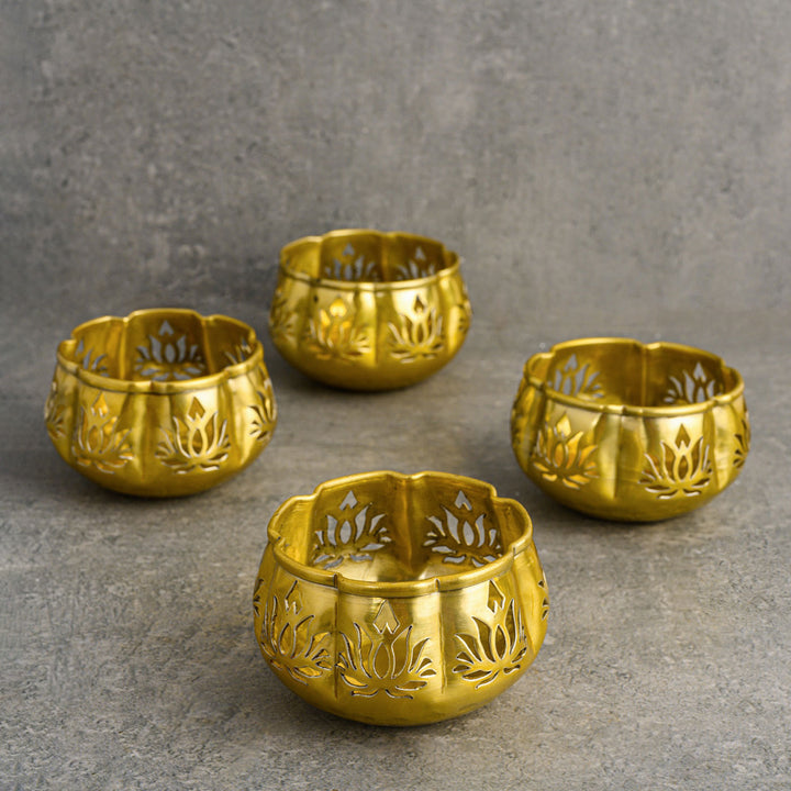 Lotus Votive Tealight Holder | Set of 2