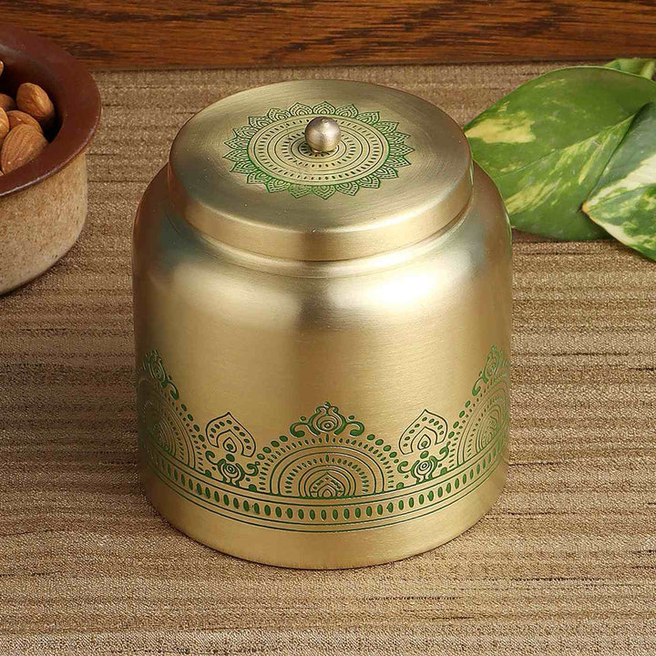 Dohar Handcrafted Brass Jars for Nuts & Sweets