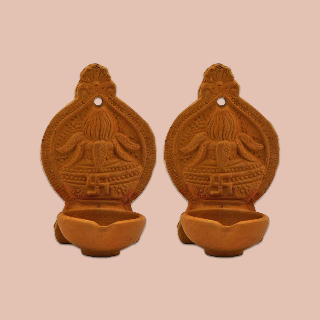 Handmade Kalash Statue Terracotta Hanging Diya I Set of 2