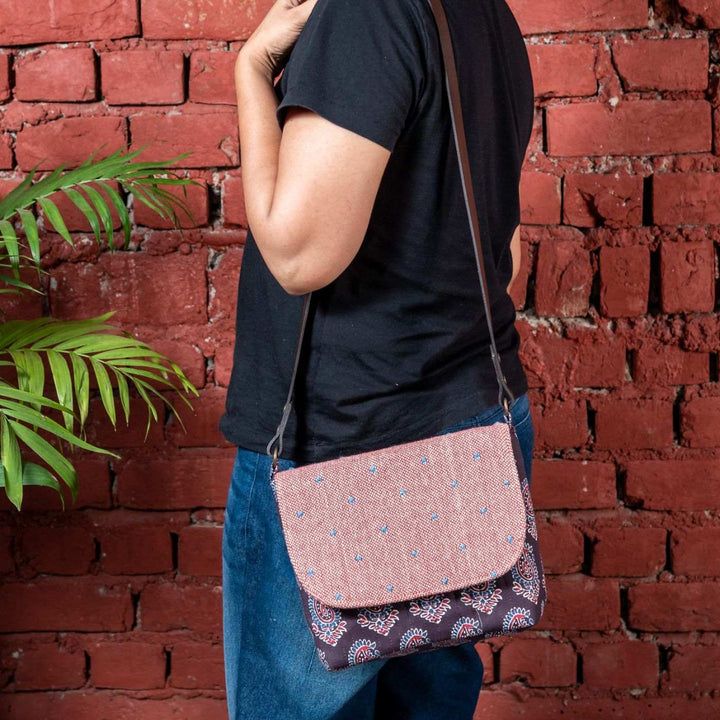Hand Embroidered Sustainable Bina Sling Bag