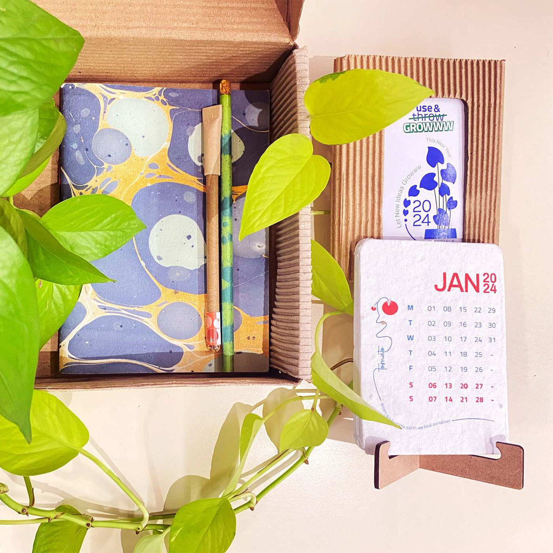 Plantable Stationery Gift Box With Calendar - 2024