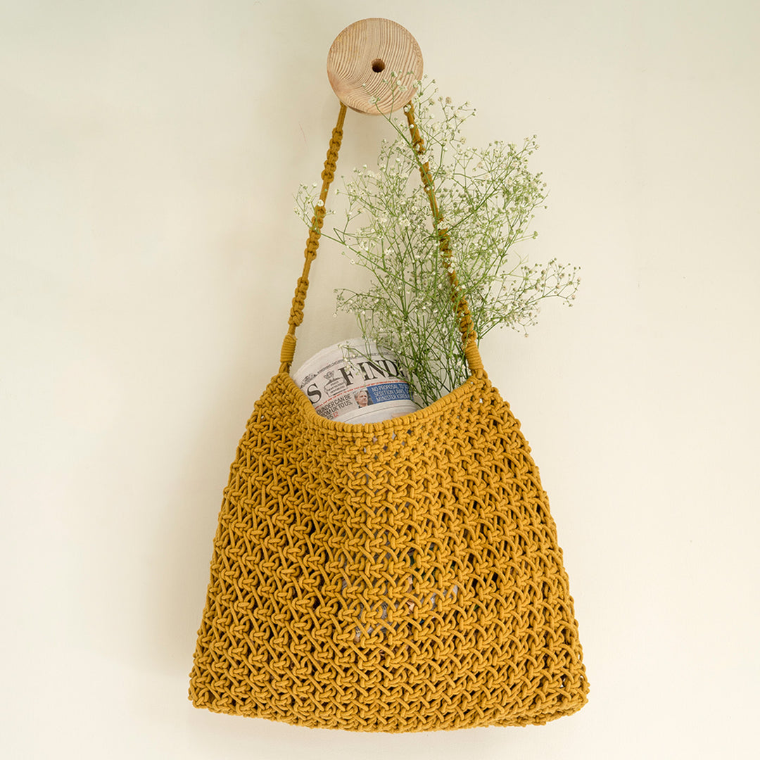 Hand-Knotted Macrame Totally Classic Tote Bag