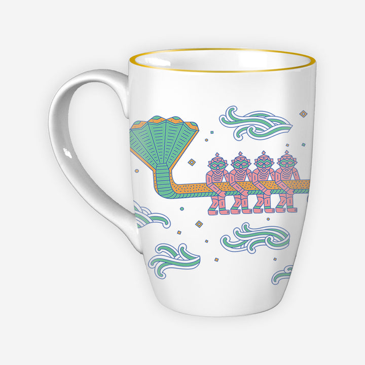 Manthan Indian Mythology Churn Theme Porcelain Mug