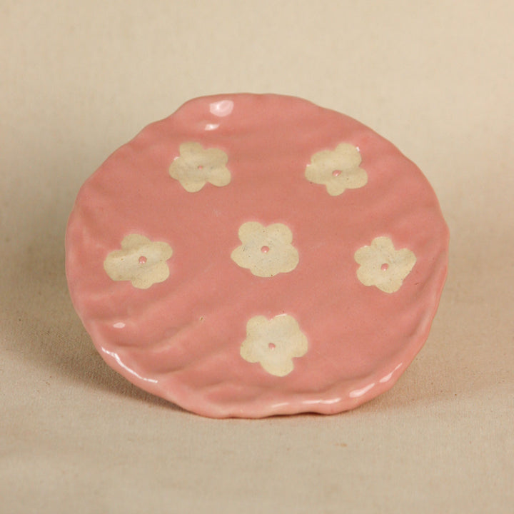 Handpainted Pretty in Pink Ceramic Mug & Saucer Set