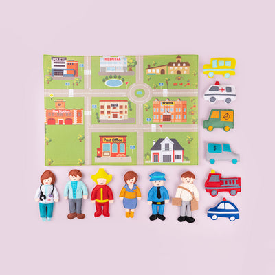 Handcrafted Community Helpers Playmat
