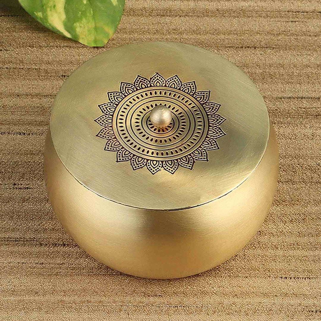 Dohar Brass Trinket Box for Jewelry & Gifting