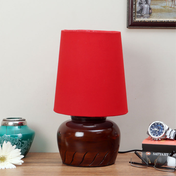 Khadi Cotton & Mango Wood Table Lamp