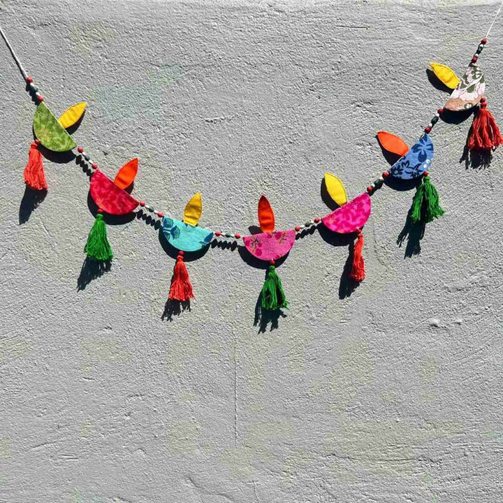 Upcycled Fabric Diya Design Festive Toran