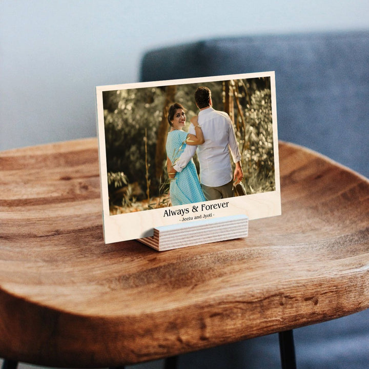 Personalized Wooden Photo Print With Names - Always & Forever