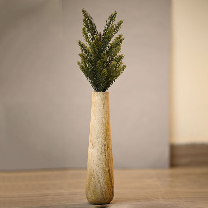 Seasoned Single Mango Wood Piece Vase