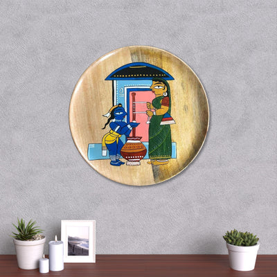 Handpainted Mango Wood Wall Plate