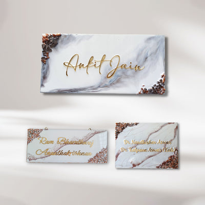 Handcrafted MDF & Resin Personalized Nameplate