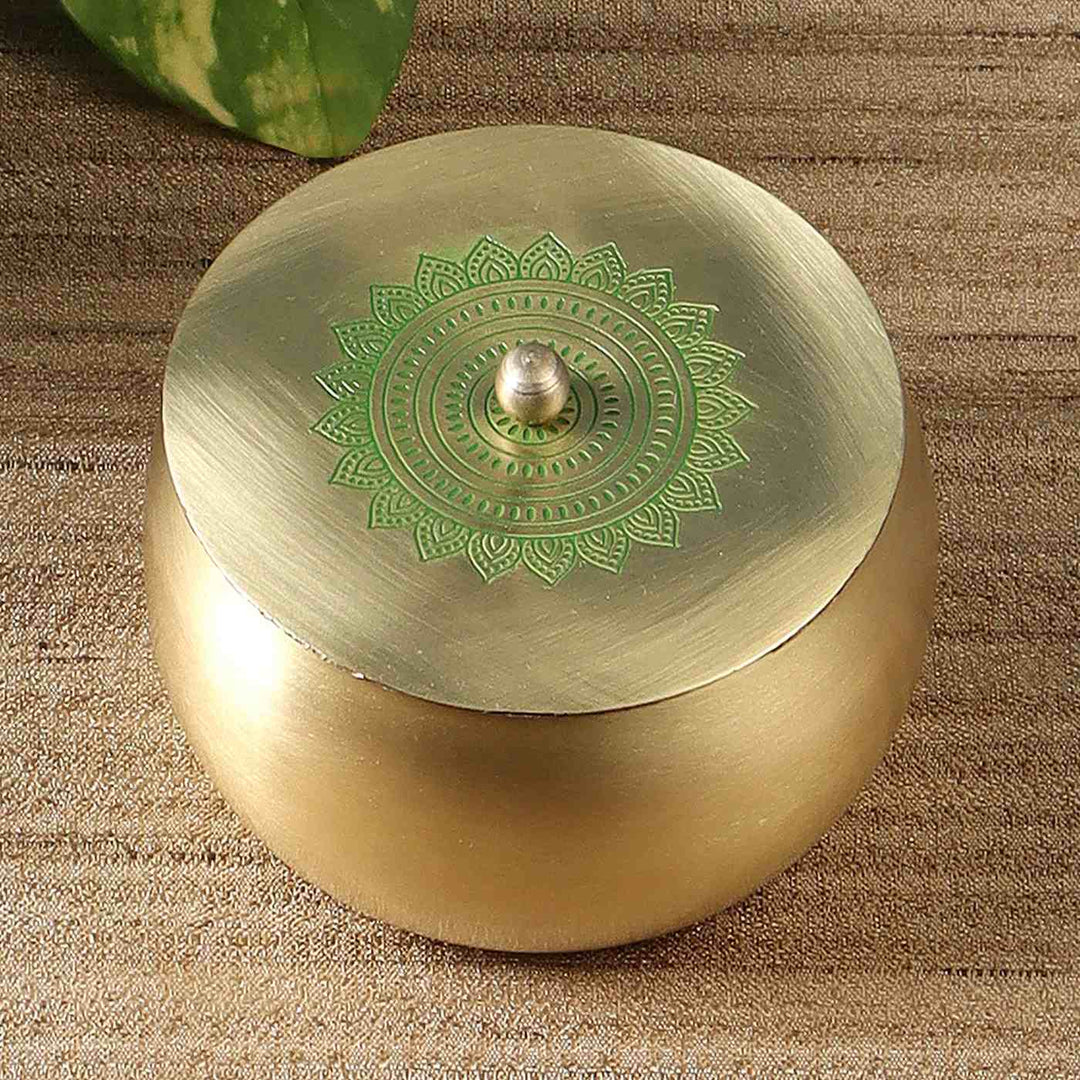 Dohar Brass Trinket Box for Jewelry & Gifting