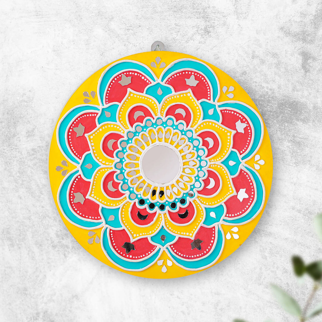 Handcrafted Rangoli Traditional Lippan Art Wall Plate