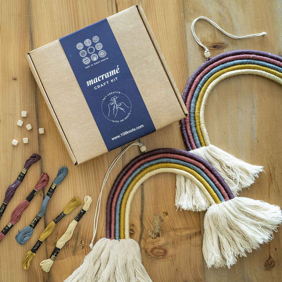 Advance Rainbow Macrame Keychain DIY Kit