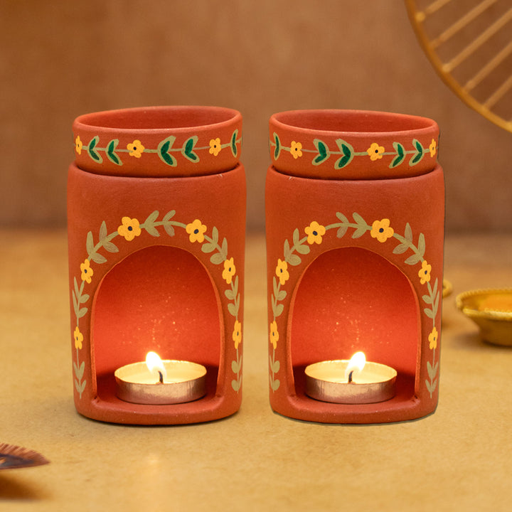 Handpainted Terracotta Traditional Fragrance Diffuser