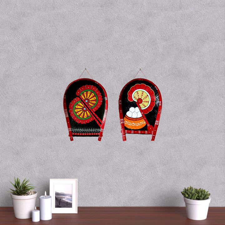 Handpainted Kulo Bengali Themed Bamboo Wall Decor