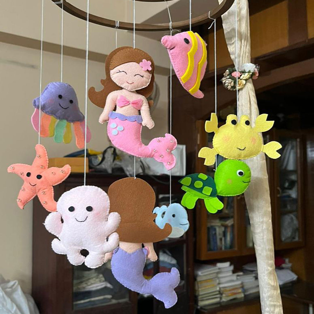 Dreamy Rainbow Theme Felt Crib & Cot Mobile
