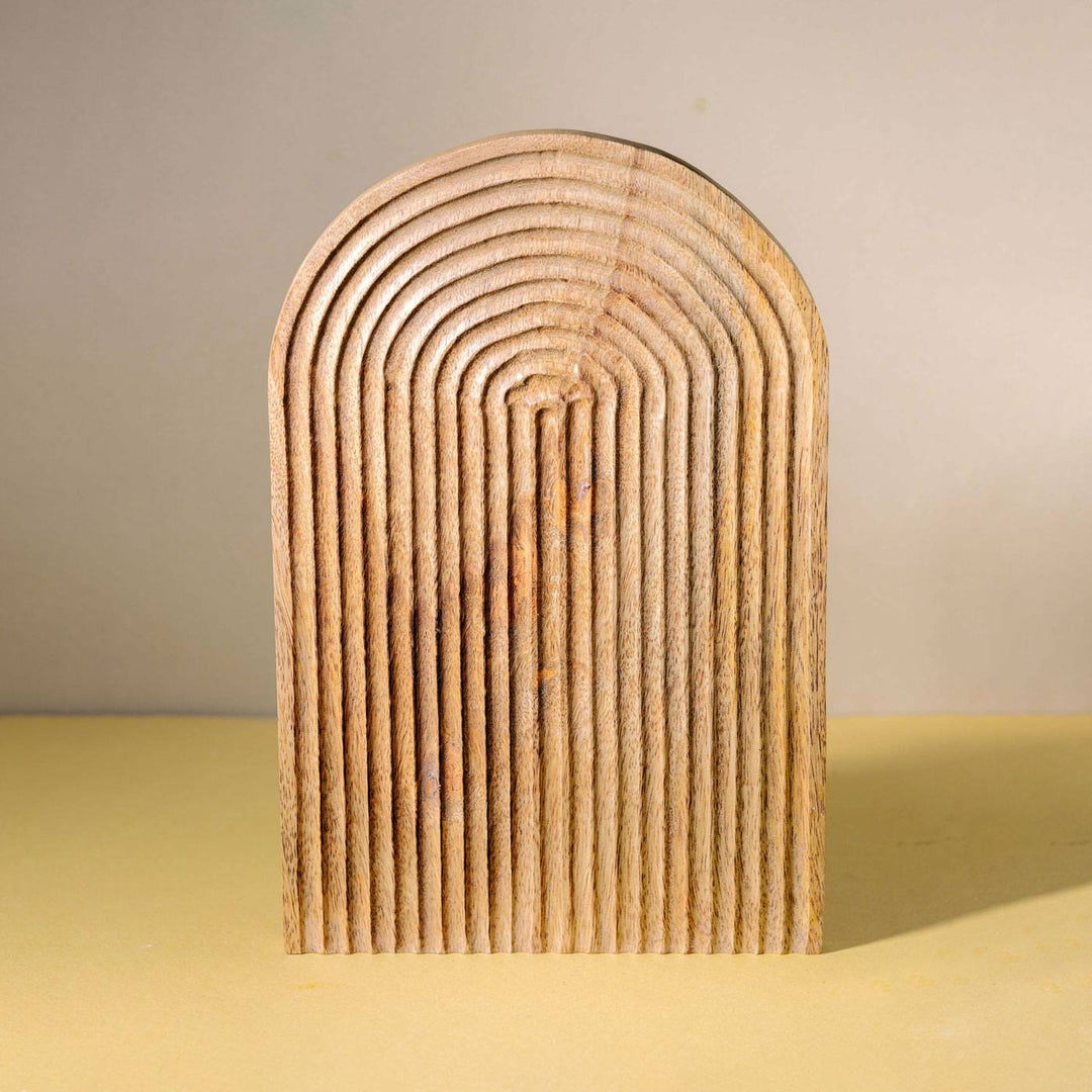 Taraash Striped Wooden Serving Platters I Set of 3