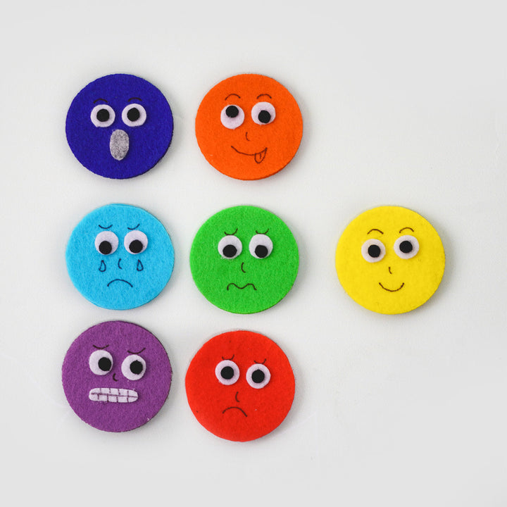 Rainbow Color Emotion Finger Puppets I Set of 7