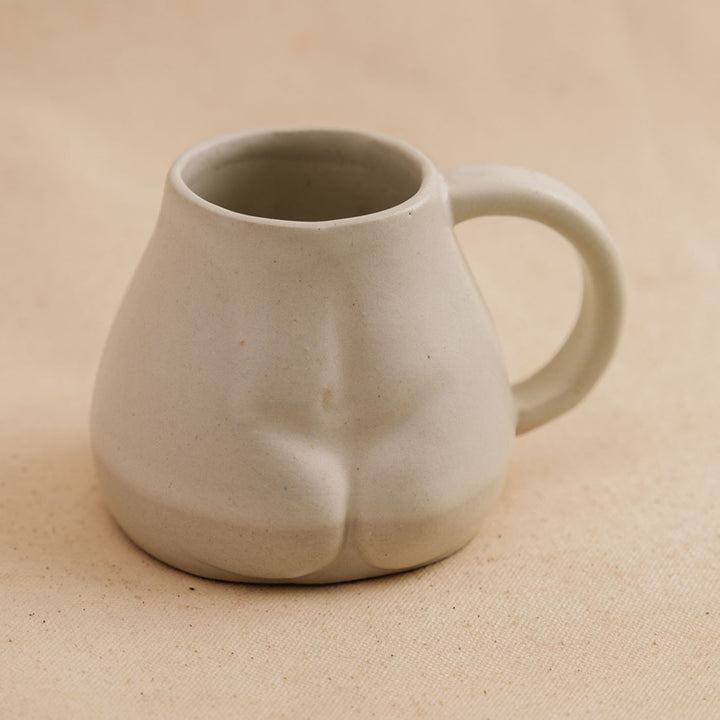 Handpainted Ceramic Butt Sculpture Mug
