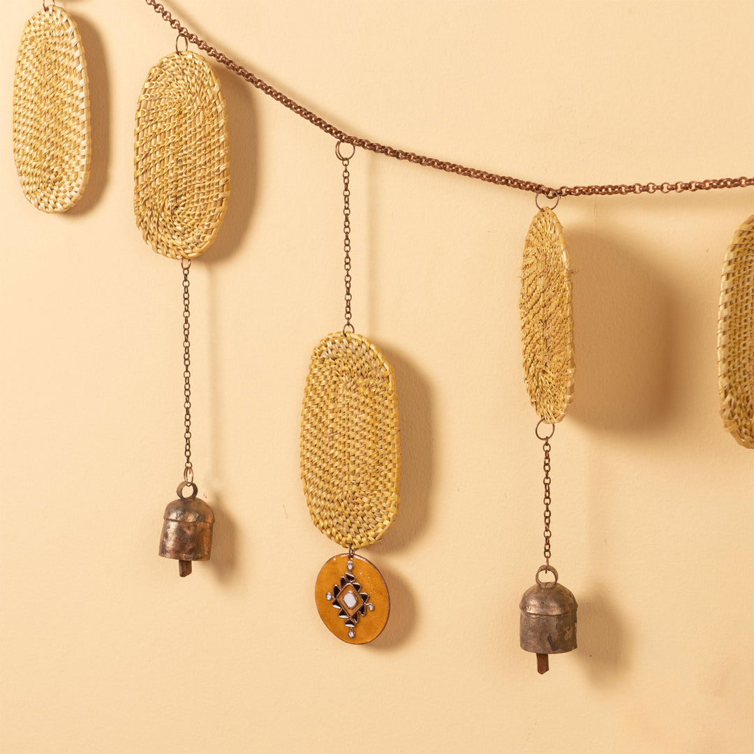Eco-Friendly Golden Grass and Copper Toran I Door Bunting