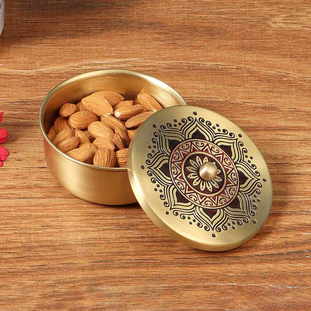 Utsav Handcrafted Brass Nuts Bowl