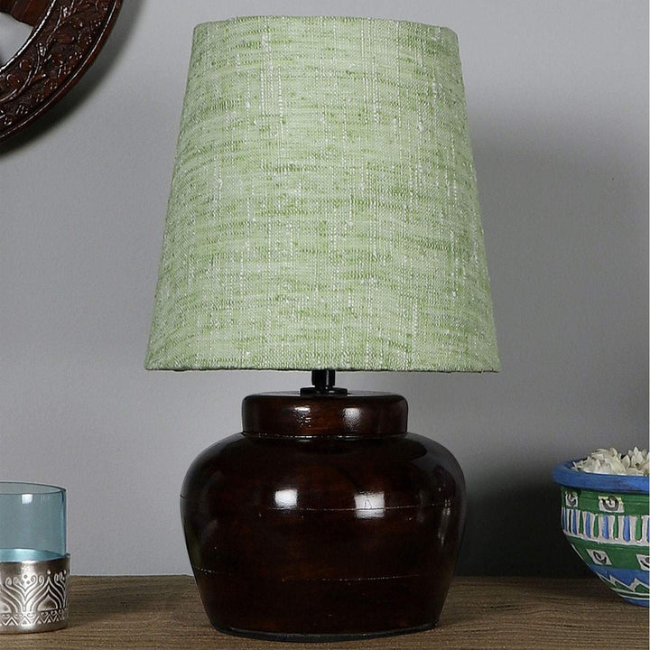 Khadi Cotton & Mango Wood Table Lamp