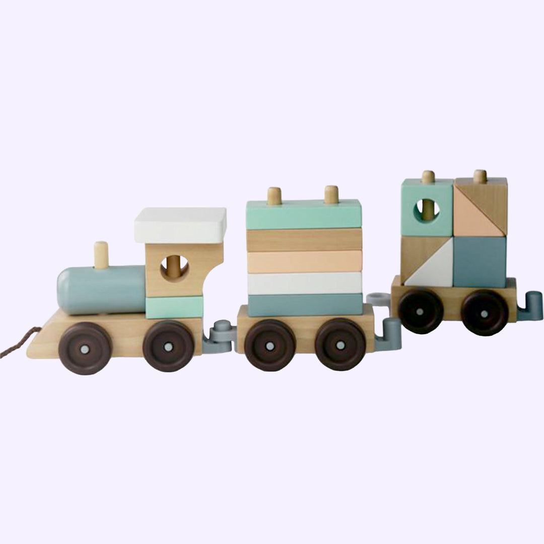 Eco-friendly Wooden Block Train Toy For Kids