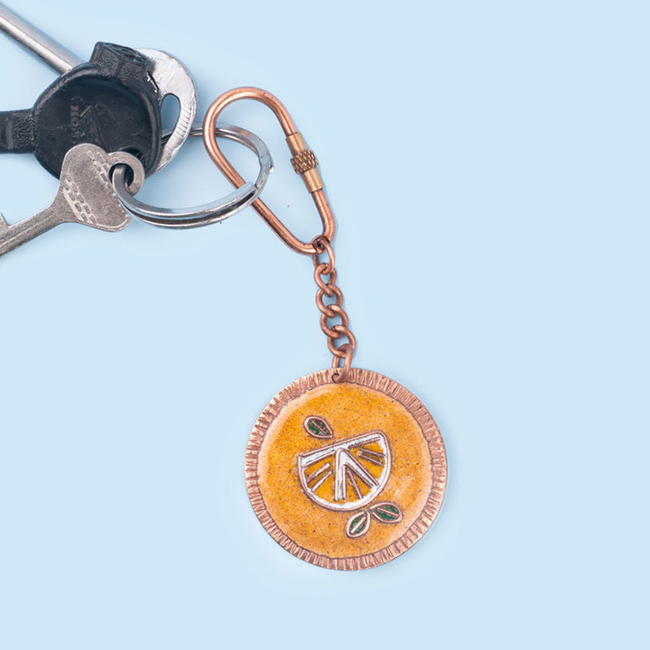 Handmade Copper Enamelled Nimbuzz Keychain