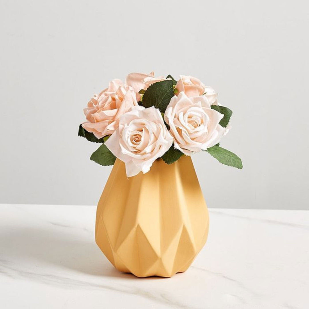 Handcrafted Geometrical Ceramic Vase